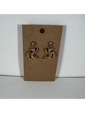 Disney Gold Tone Tigger Stud Earrings
